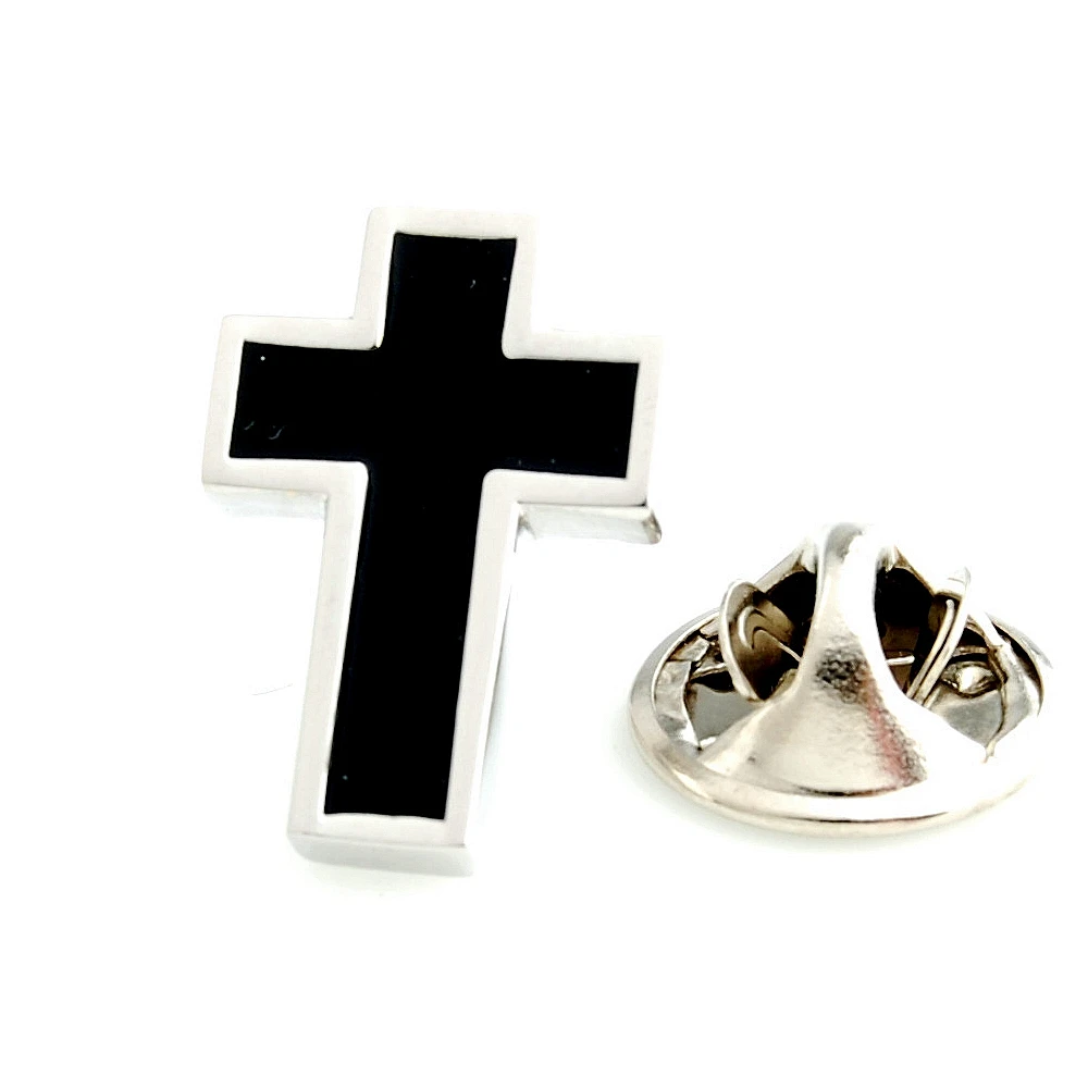 YHLP-498 Novelty Black Cross, Ichthys, Trinity Love Knot Lapel Pins, Badges - Mix Styles Acceptable