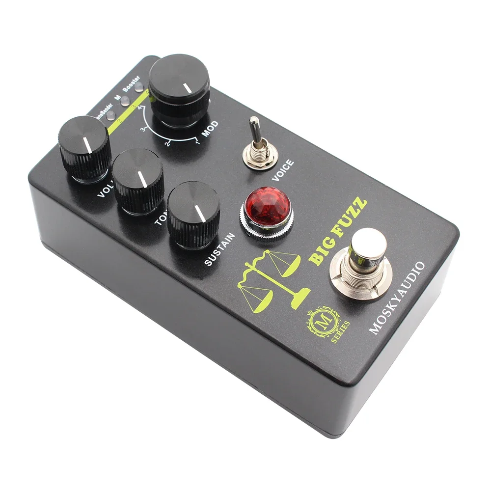 Mosky Big Fuzz Effect Pedal Fuzz Guitar Pedal with 4 Buttons Suitable for Guitar Bass Accessories