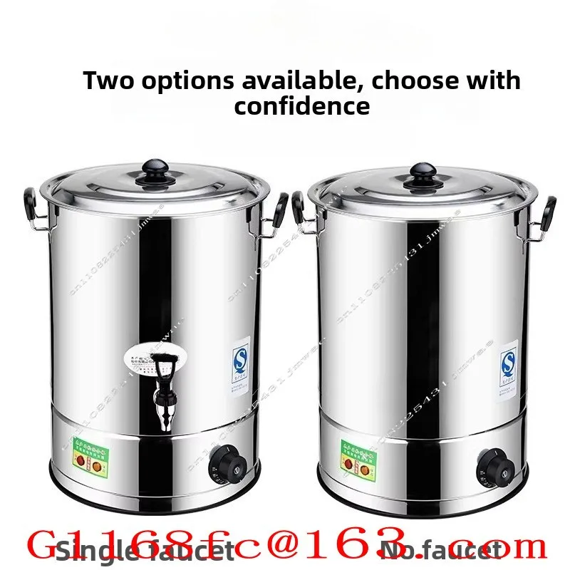 20L 30L Commercial Stainless Steel Electric Hot Water Bucket Large Capacity Automatic Water Boiling Barrel Insulation