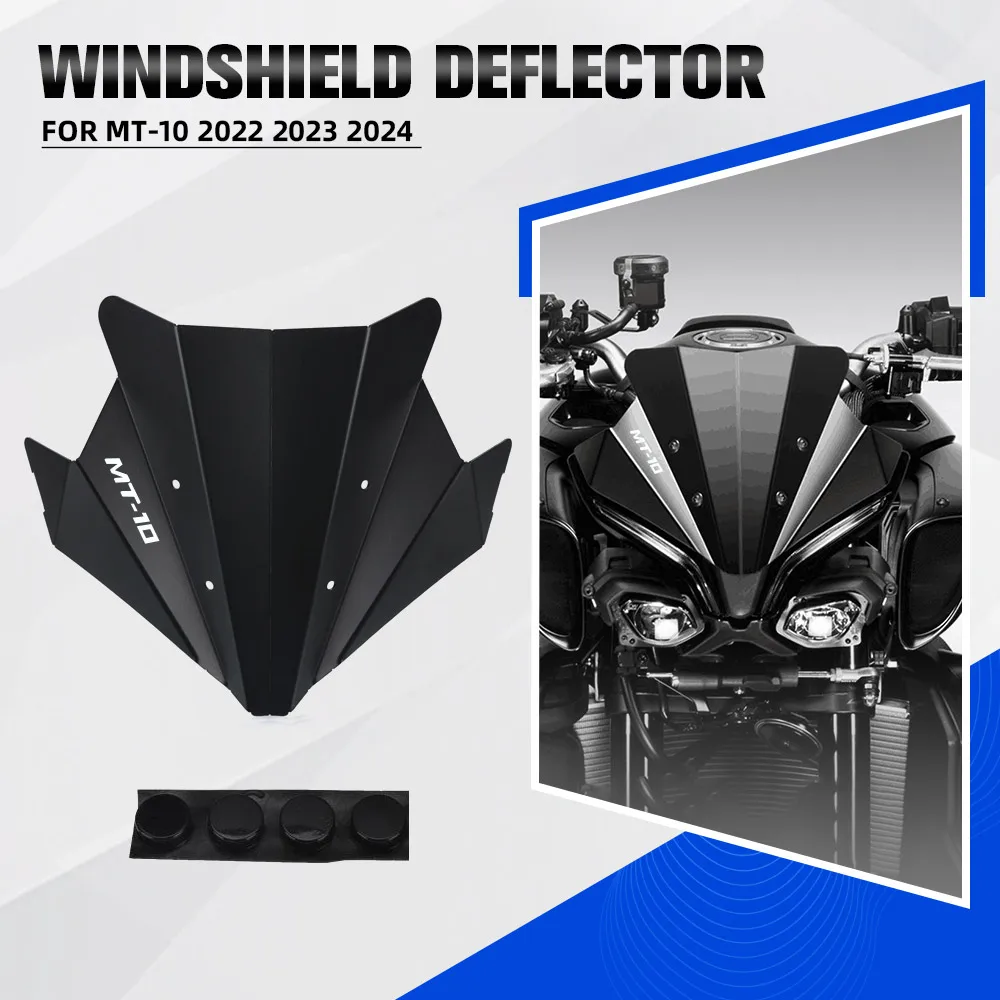 

Motorcycle Accessories WindScreen Airflow Wind Deflector For YAMAHA MT-10 2022 2023 2024 Windscreen Screen Protector MT10 SP