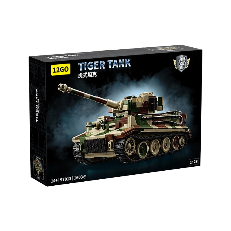 

В НАЛИЧИИ 97013 MOC Ww2 Военный тигр Танк поздняя модель 007 Строительные блоки Кирпичи Сборка игрушек для мальчиков Рождественские подарочные наборы