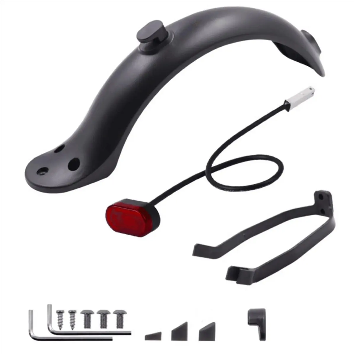 

Rear Wheel Brake Kit for Scooter M365 PRO Mudguard Wing Add Taillight Hook License Plate Support [JQ-EN&RS]