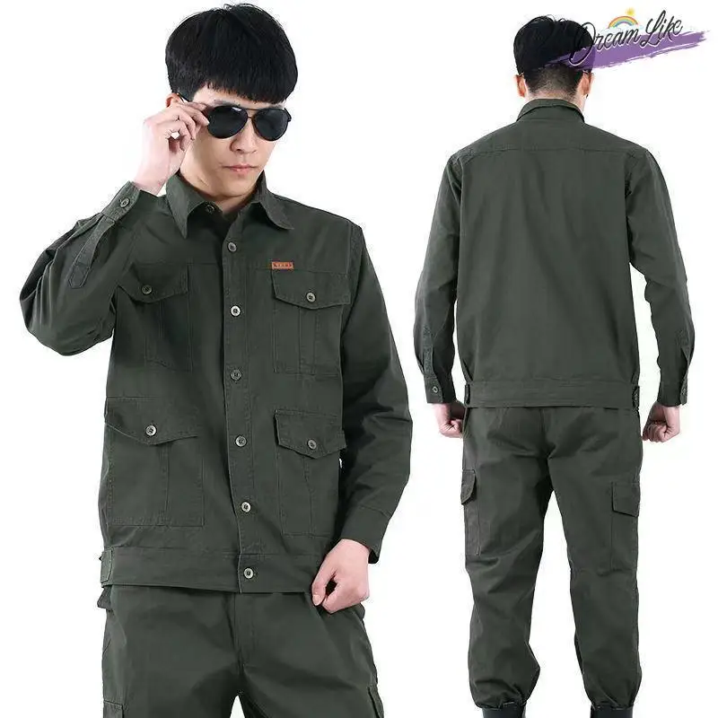 여름 작업복 남성 여성 순면 얇은 소재 화상방지 용접 건설 현장 야외 노동 보호복...