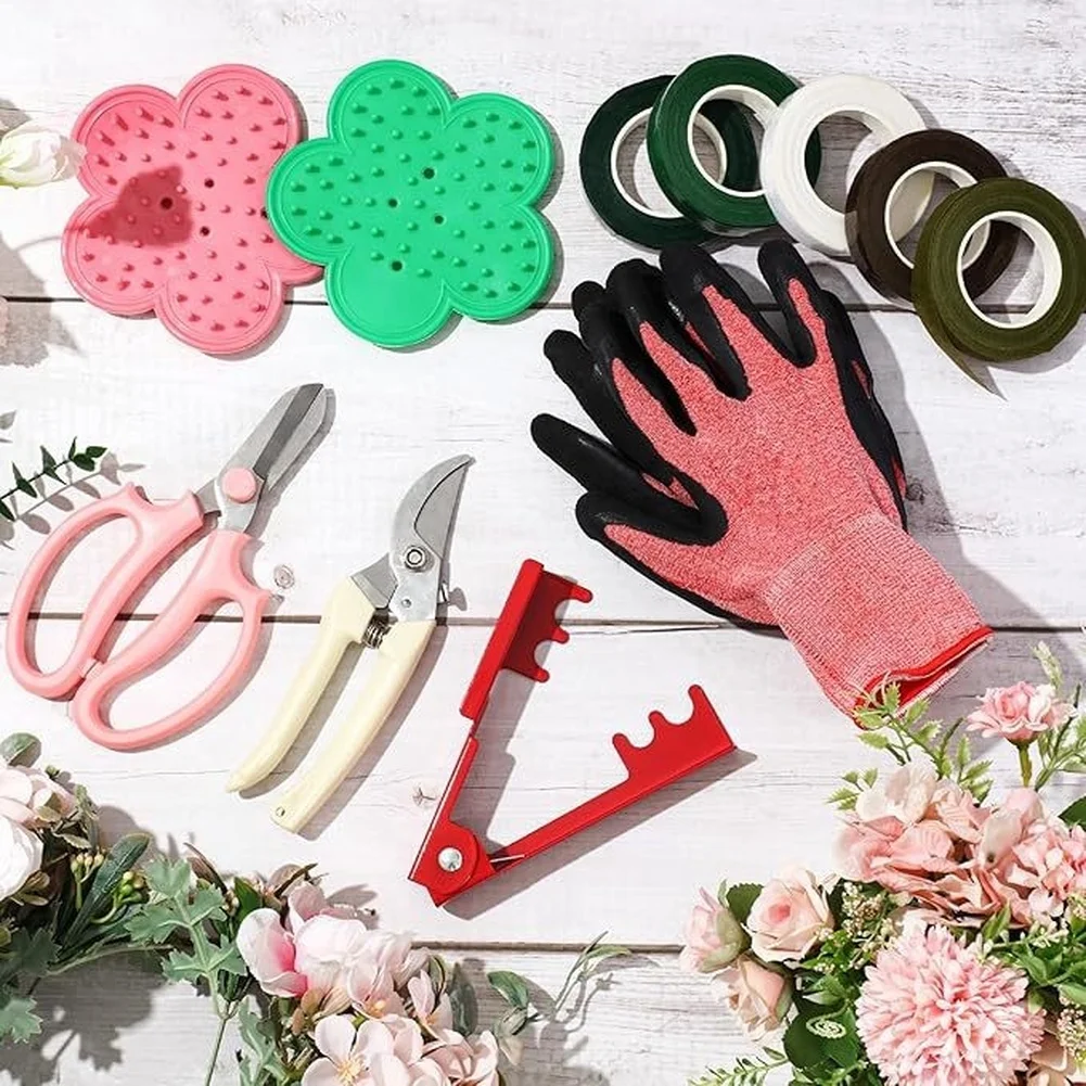 Rose Thorn Remover Trimmer Tool Kit PVC Ergonomic Grip Floral Stripping Tool For Florists Home Gardeners Flower Preparation