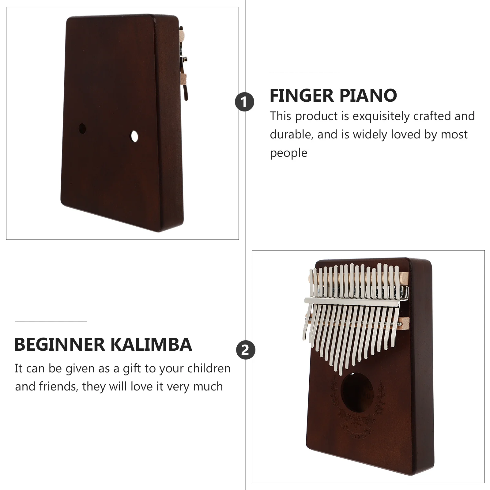 

1Set Portable Kalimba Finger Piano Easy to Play Anytime Anywhere Suitable for Beginners and Music Enthusiasts Coffee