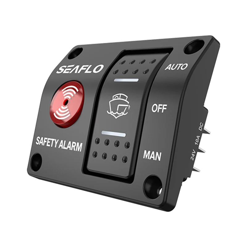 

Marine 3-way Control 12V Alarm Switch Panel For Bilge Pump