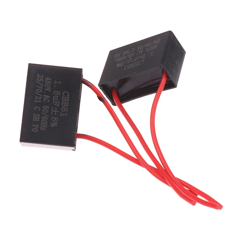 5Pcs Universal 1.5UF Shaking Head Electric Fan Capacitor Accessories Motor Run Starting Capacitor Commonly Used