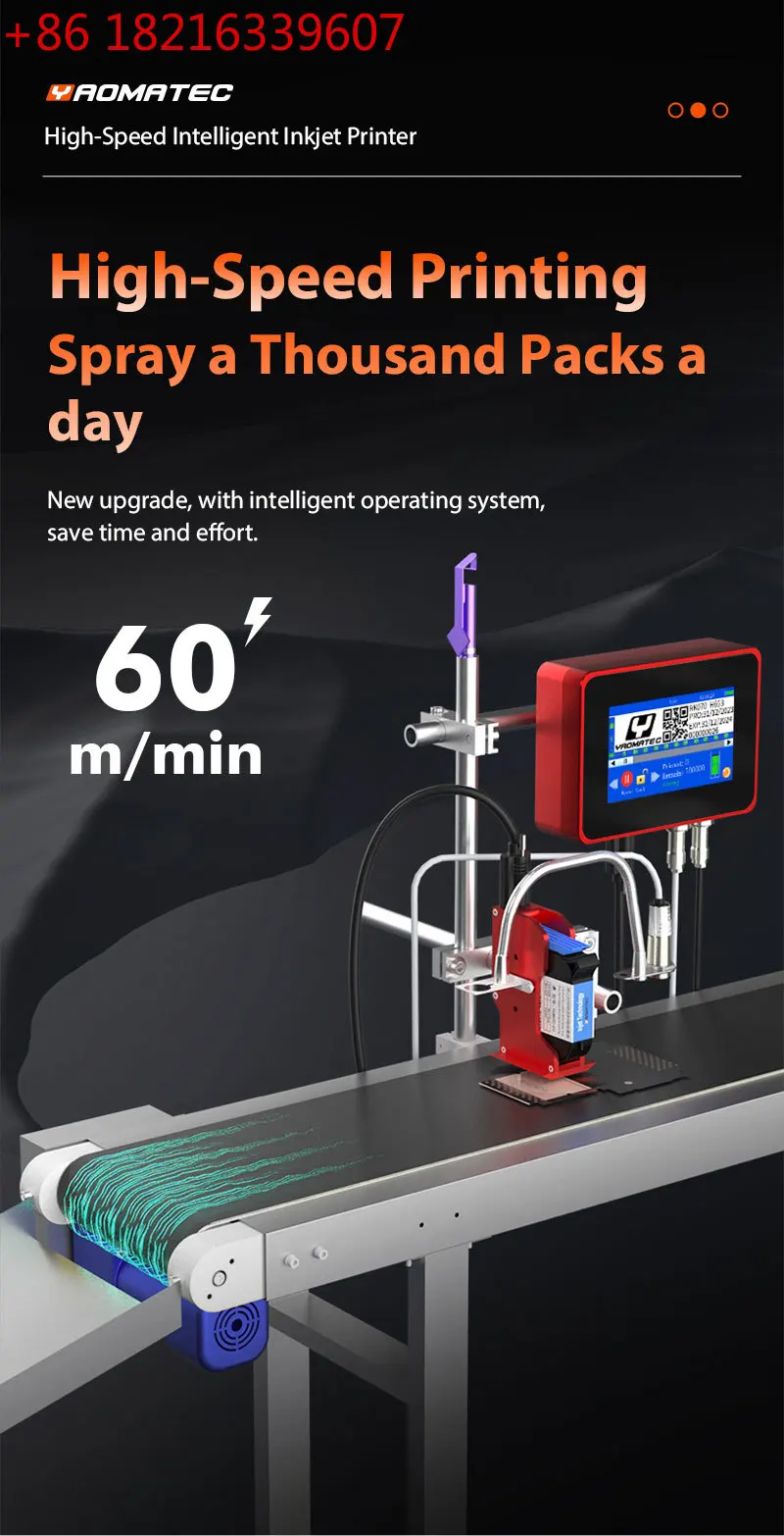 YAO R 12.7mm/25.4mm 28 languages automatic coding machine expiry date printer Online Inkjet Printer Thermal Inkjet TIJ Printer
