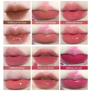 Wasserdichtes Batom, Doppelkopf-Lipgloss, sexy Make-up rote Lippe, Wasserspiegel-Glanz-Lipglasur, koreanische Kosmetik 10 neue Lippenverkäufe - №5