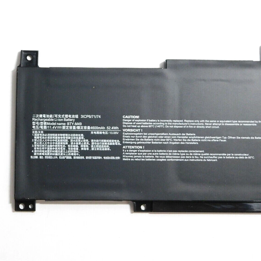 Imagem -02 - Bateria Genuína do Portátil para Msi 14 Moderno Bty-m49 14.4 v 54.4 wh B10mw B4mw B11sb A10rb Original Novo