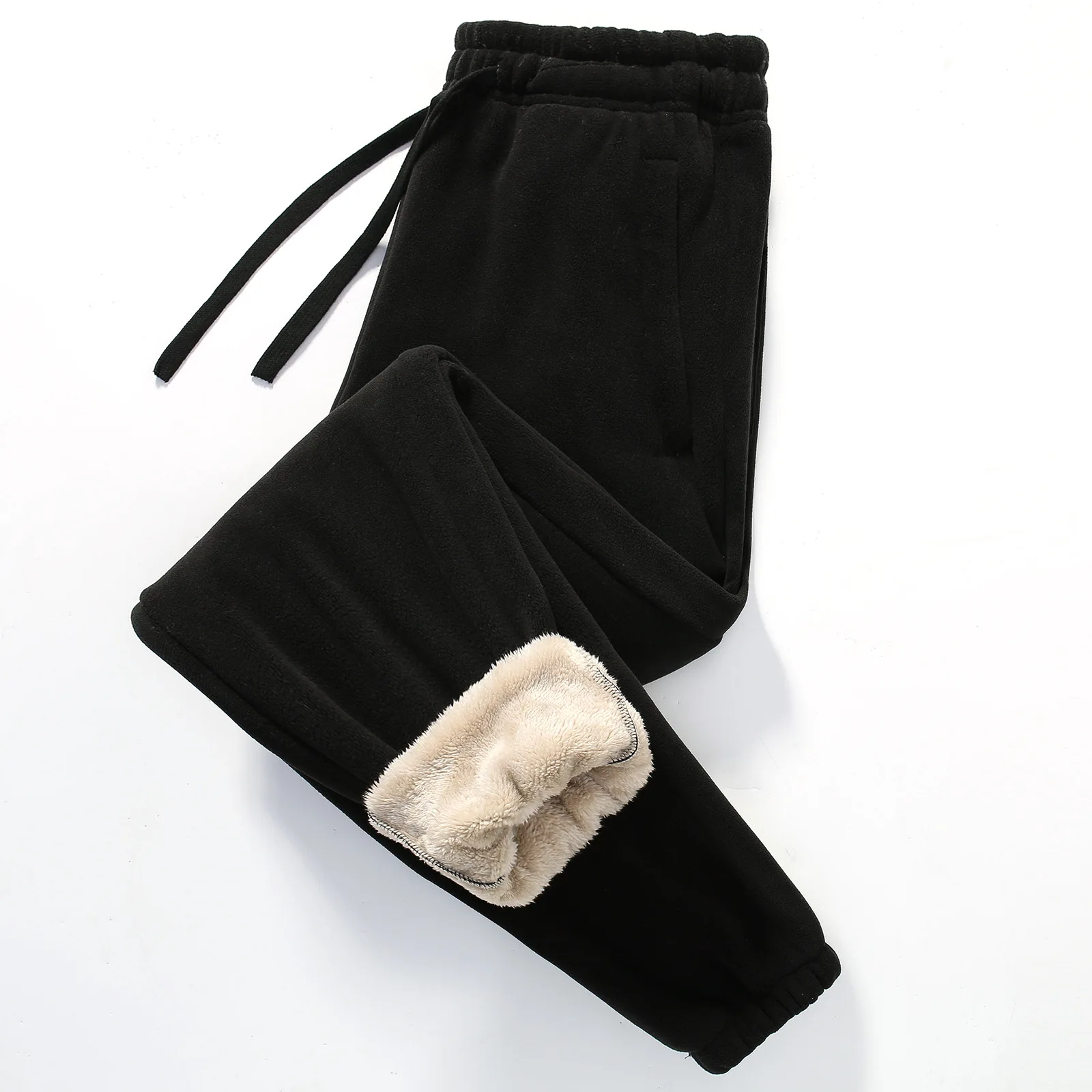 Pantaloni foderati in pile da uomo Pantaloni invernali termici Pantaloni sportivi Sherpa spessi Pantaloni sportivi di grandi dimensioni 8XL Caldi casual
