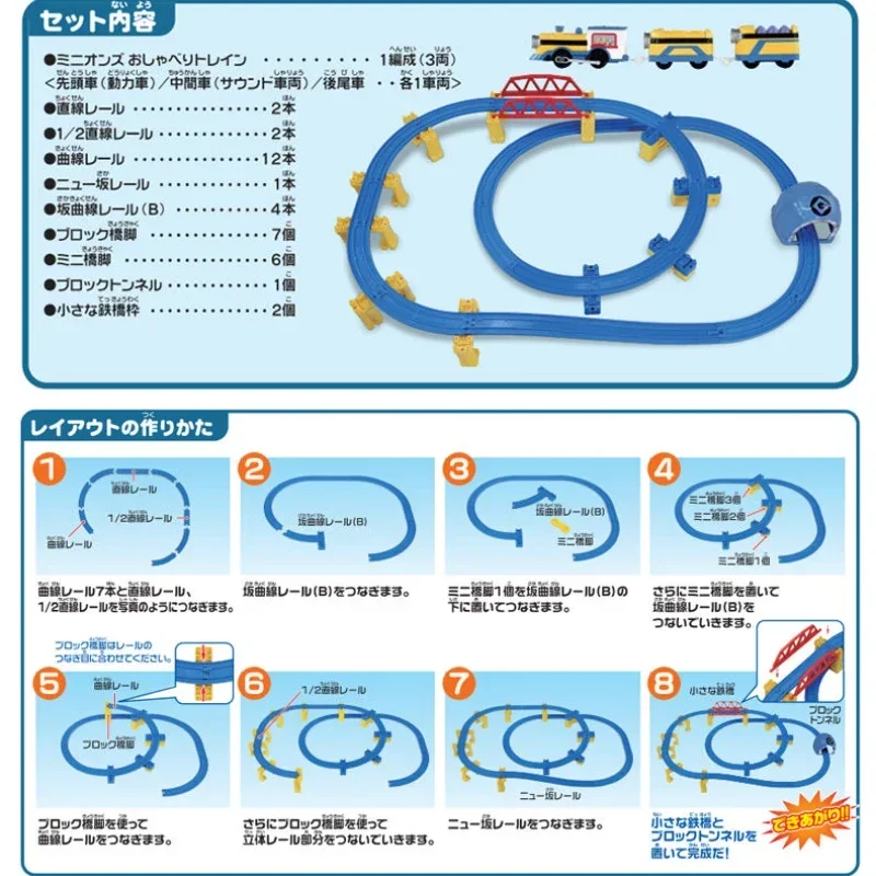 TAKARA TOMY Tomica Plarail New Best Selection Dream Railway Despicable Me Minions Train Assembled Luxury Train Track Set Gifts