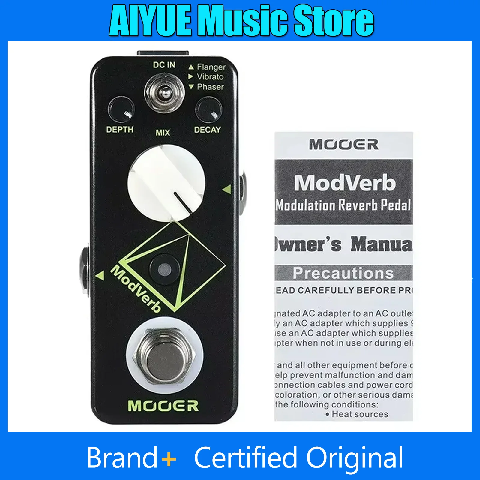 

MOOER Modverb Guitar Effect Pedal Reverb Modulation Effect Modverb MRV4 Flanger Vibrato Phaser Pedal Guitar Accessories