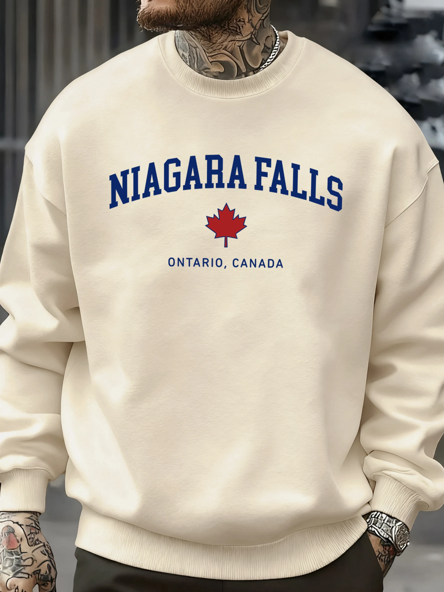 Niagara Falls Ontario Kanada Print Sweatshirt Herrenmode Warme Pullover Lässige lockere Kleidung Street Basics Unisex Sportbekleidung