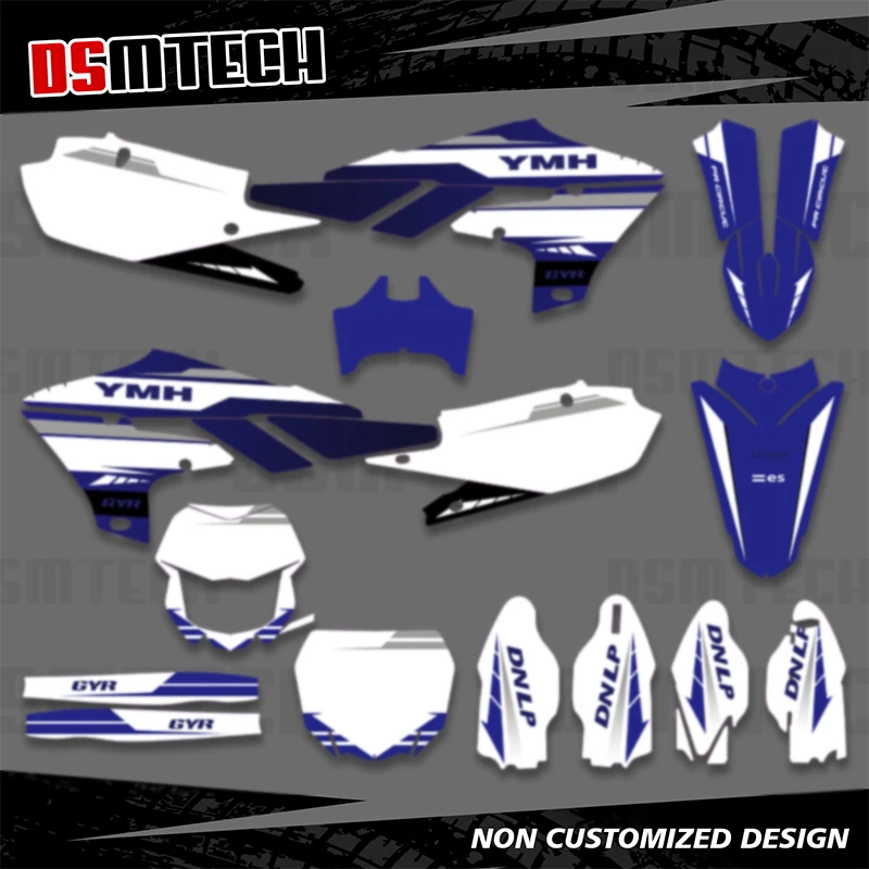 Dsmtech-ヤマハ用モーターサイクルグラフィックステッカーステッカー,yz450f,yzf450,2018-2022,yz250f,yzf250,2019-2023,wrf450,19-22,wrf250,20-23