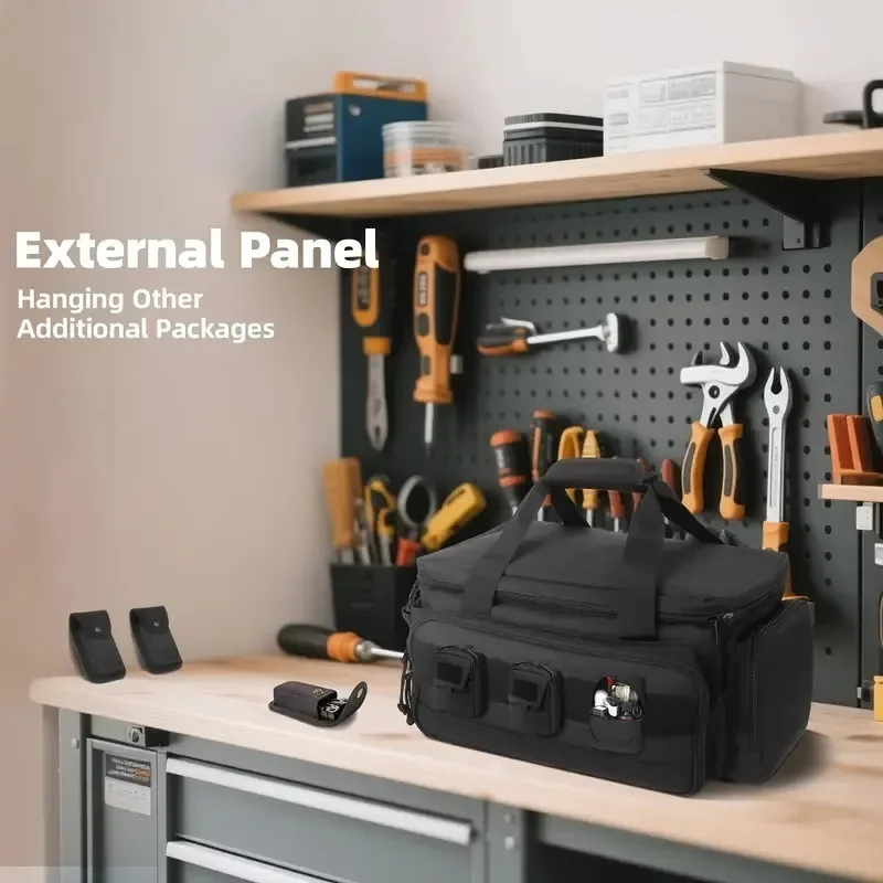 14-canvas-tool-tote-bag-for-electricians-carpenters-multi-pocket-durable-portable-organizer-with-handles-black