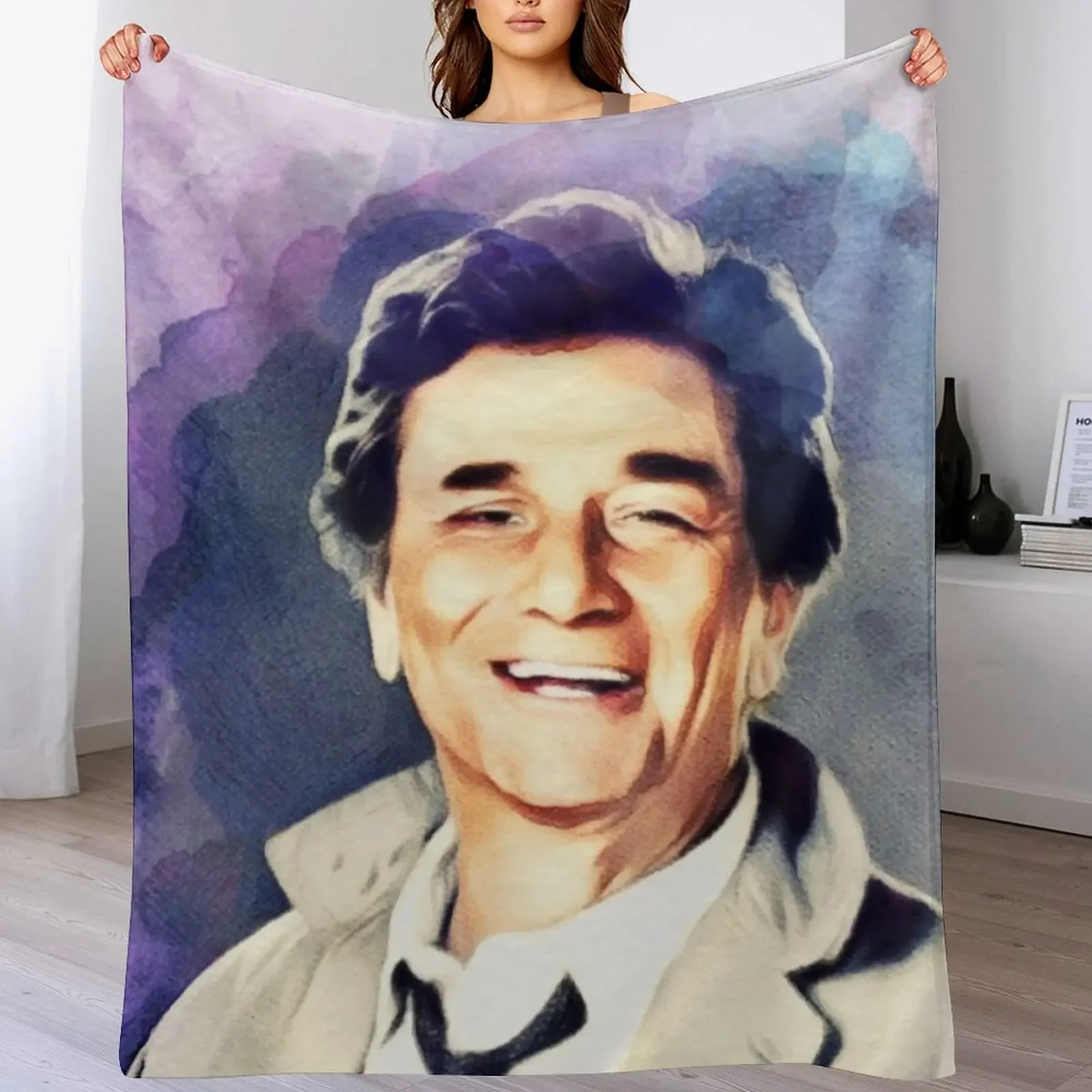 

Peter Falk, Columbo Throw Blanket Soft Shaggy Blankets