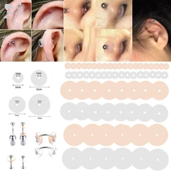 ZS Silicone Piercing Brinco, Discos de cura transparentes, Flexível Anti HyperPlasia, Back Soft, Anti Invaginação, 3-9mm, 6-200Pcs por lote