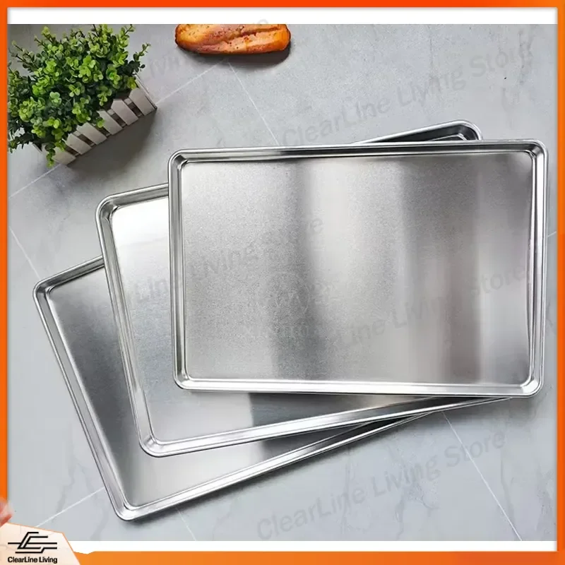 Aluminum Baking Pan with Lid Large Cookie Baking Tray Bread Baking Sheet Pastry Display