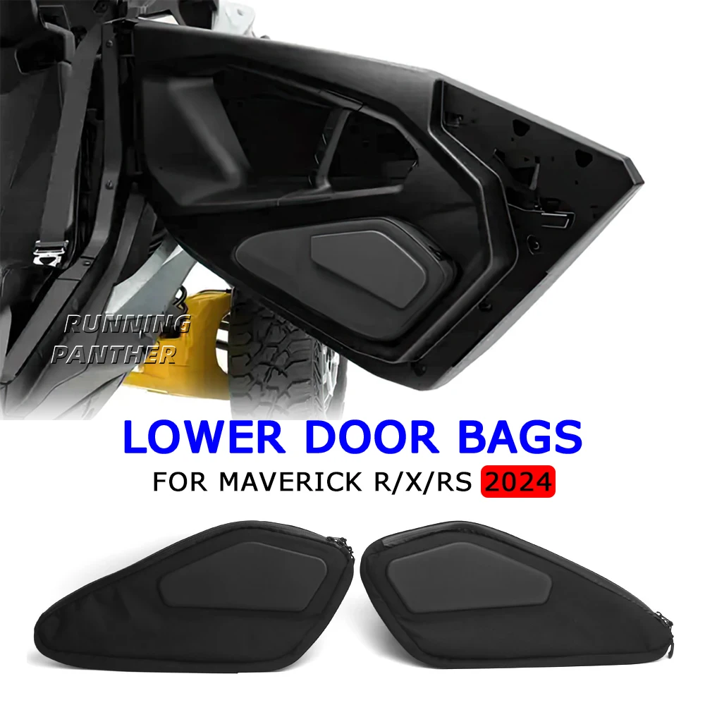

New Accessories Lower Door Bags For CAN-AM Maverick R 2024 UTV 5 liters Capacity Tool Storage Bag Pack Kit