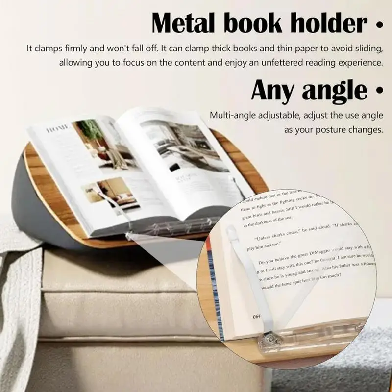 Tablet Pillow Stand For Reading Soft Foam Beanbag Reading Book Pillow Adjustable Viewing Angle Laptops Tablets Stand Cushion