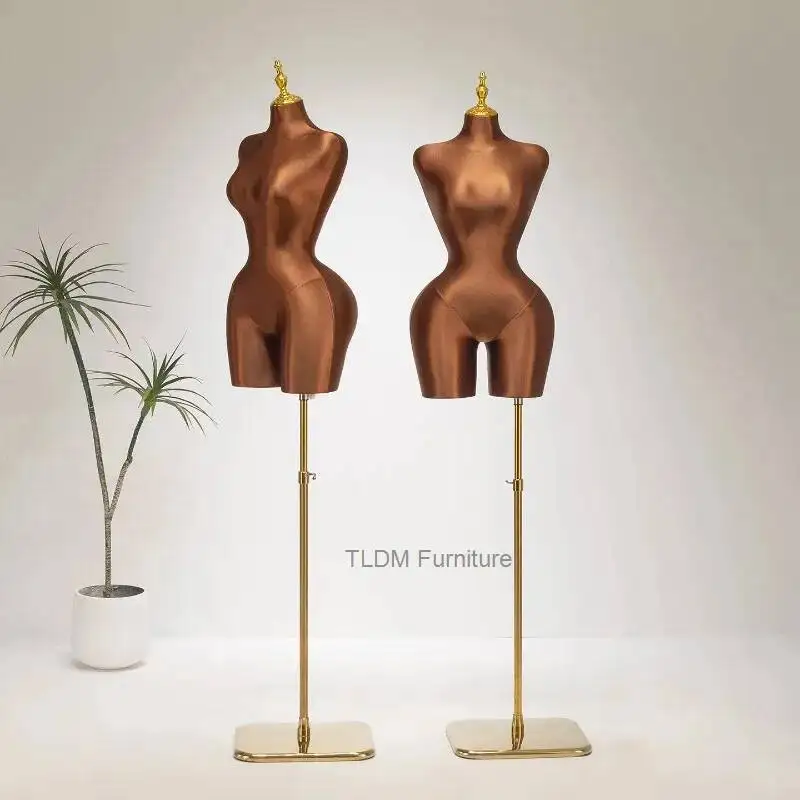 

Style Women's Clothing Half-body Mannequin Full Hips Slim Waist Dummy Store Window Display Stand Female European Mannequin FYMQ