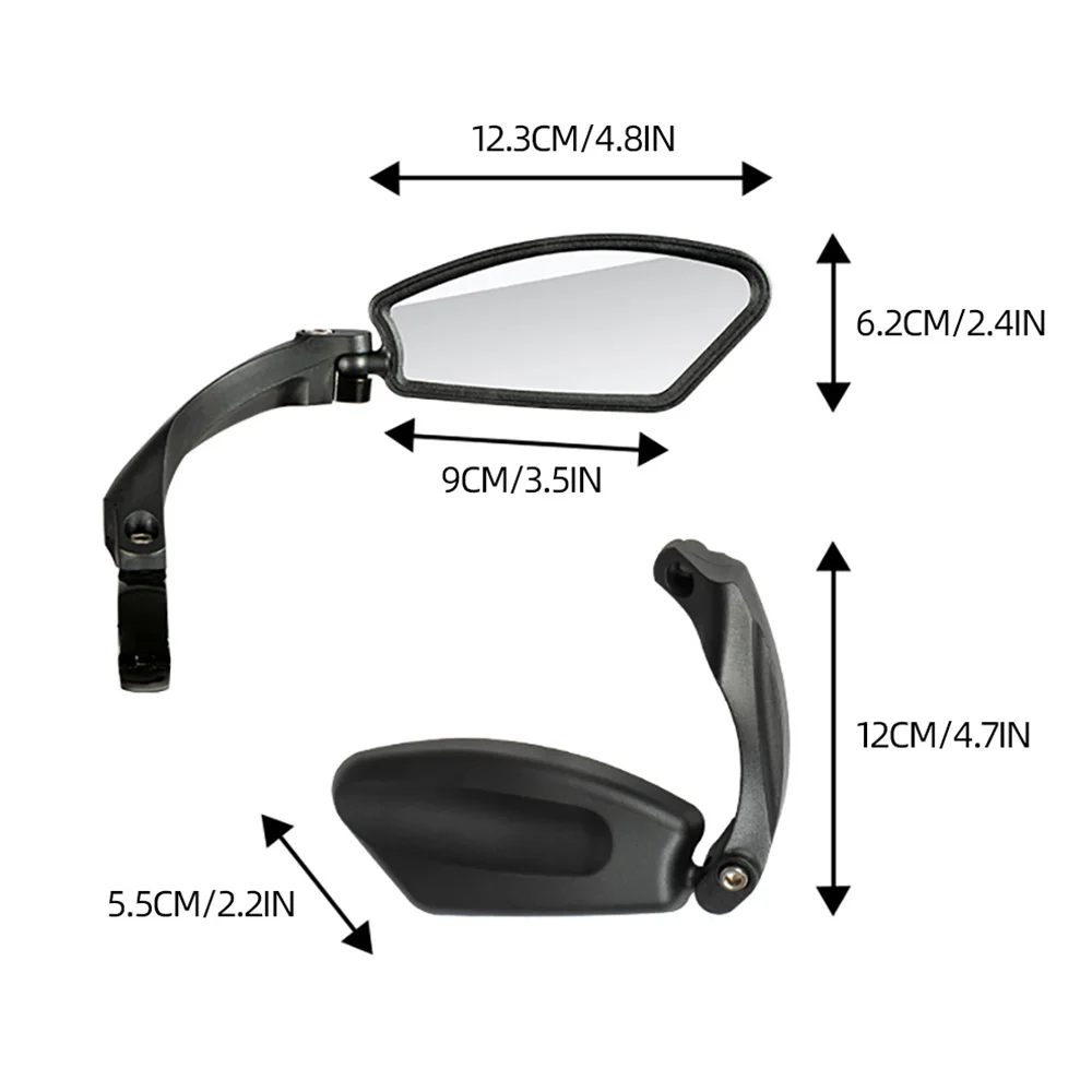 ThinkRider Bike Wide Range Back Sight Reflector Adjustable Left Scooter E Bike Mirror Bicycle Handlebar Rear View Mirror