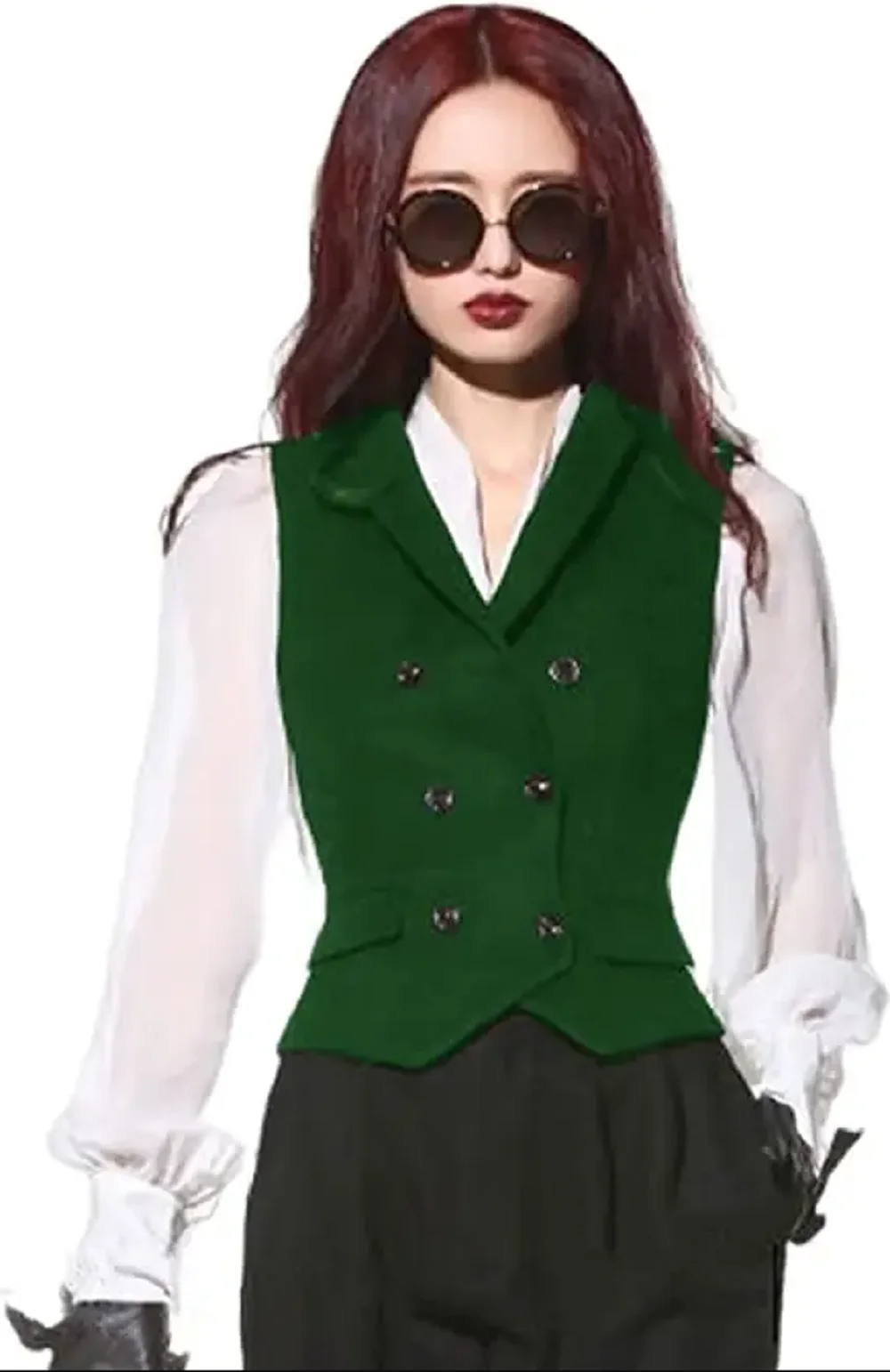 Ladies Vest Double Breasted Lapel Best Fashion Ladies 2023 Blazers Modern Women Sleeveless Jackets Elegant Women Outerwear