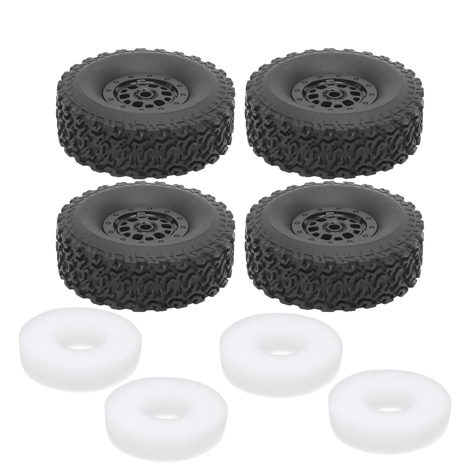 Plastic Rubber Tire Wheel Hub Sponge Set RC Car Accessory Fit for wpl C14 / C14K / C24