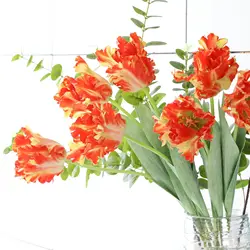 1 PCS 68cm Single Stem Artificial Parrot Tulip Silk Flowers Home Decor Wedding Table Room Decoration Gift F1067