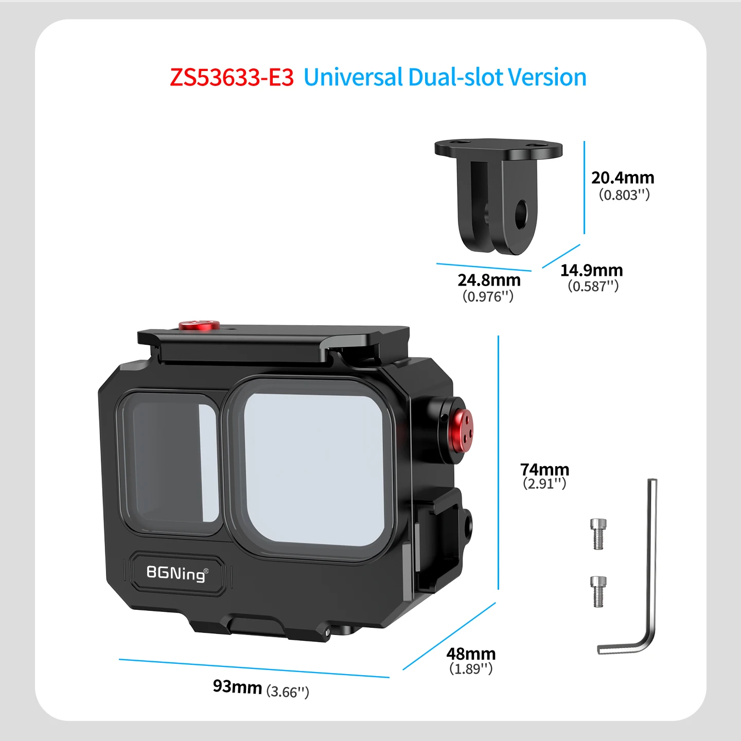 IP68 Wasserdichtes Metallgehäuse für Insta360 AcePro Ace Pro 2 Action-Kamera Unterwasser-Tauch-Magnetische Schnellverschluss-Halterung – Detail 27