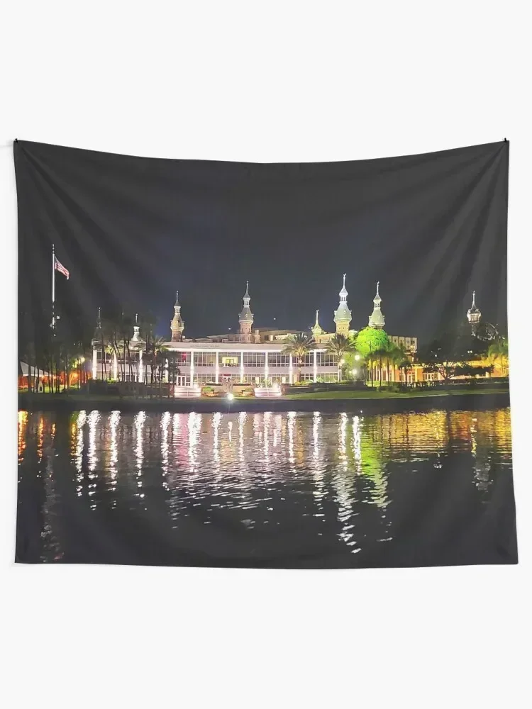 City Of Tampa Riverwalk And The University of Tampa Tapestry Korean Room Decor Outdoor Decor Tapestry