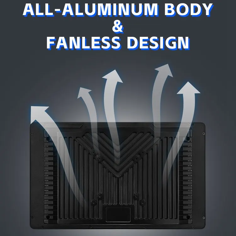 Sinmar 15.6 21.5 بوصة مقاوم للماء الصناعية بدون مروحة الكمبيوتر اللوحي COM Rs232 كامل المعادن ويندوز 10 11 لوحة الكمبيوتر اللوحي للصناعة