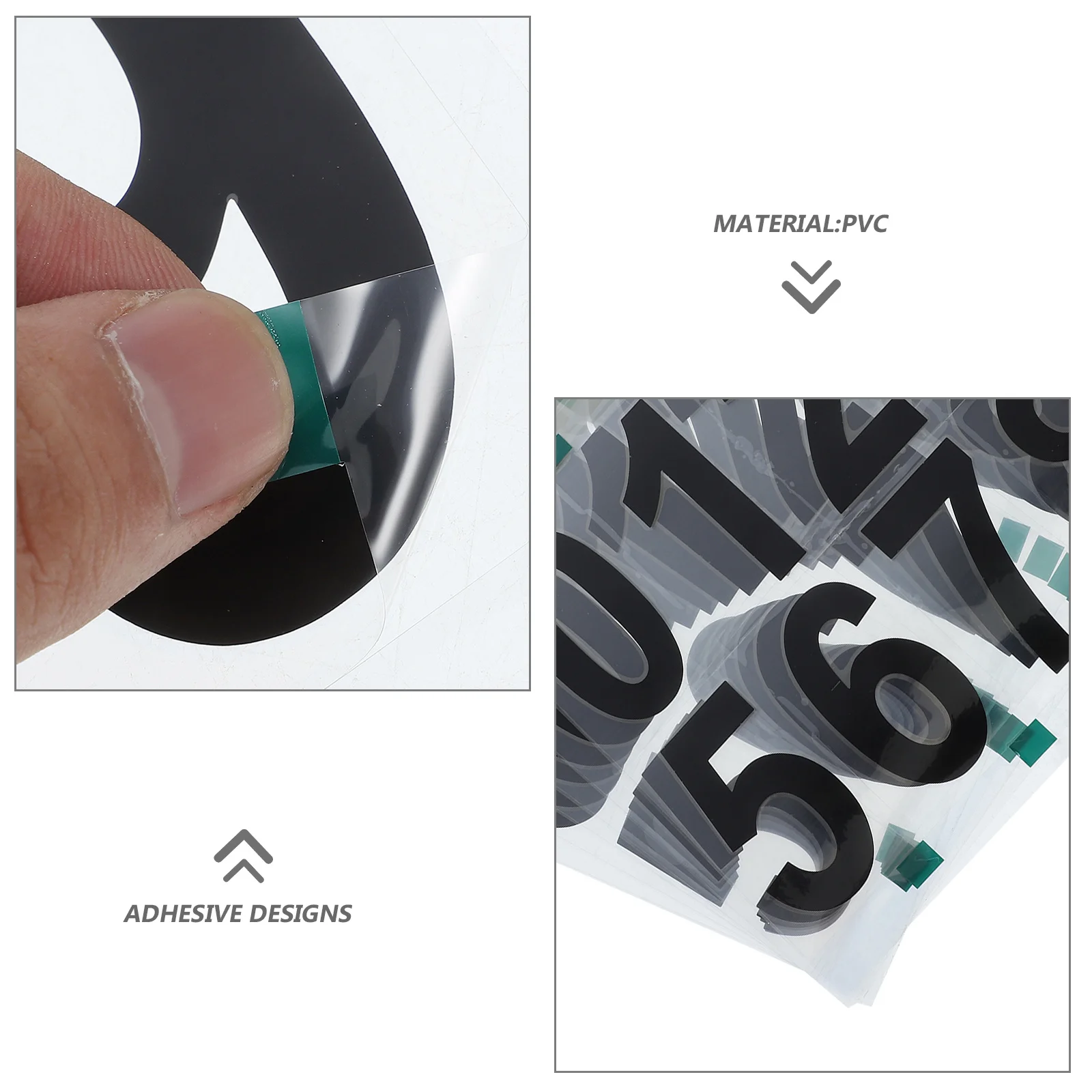 4 Sheet Reflective Number Decals Self Adhesive for Mailbox House Business Outdoor Address Numbers Stickers Number Signs