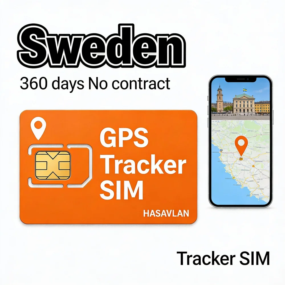 SIM Card for Tracker Sweden – Standard/micro/nano 2G/3G/4G LTE Cat1 GPRS No Contract 360MB/360 Days for TK913 MV710 Model Etc.