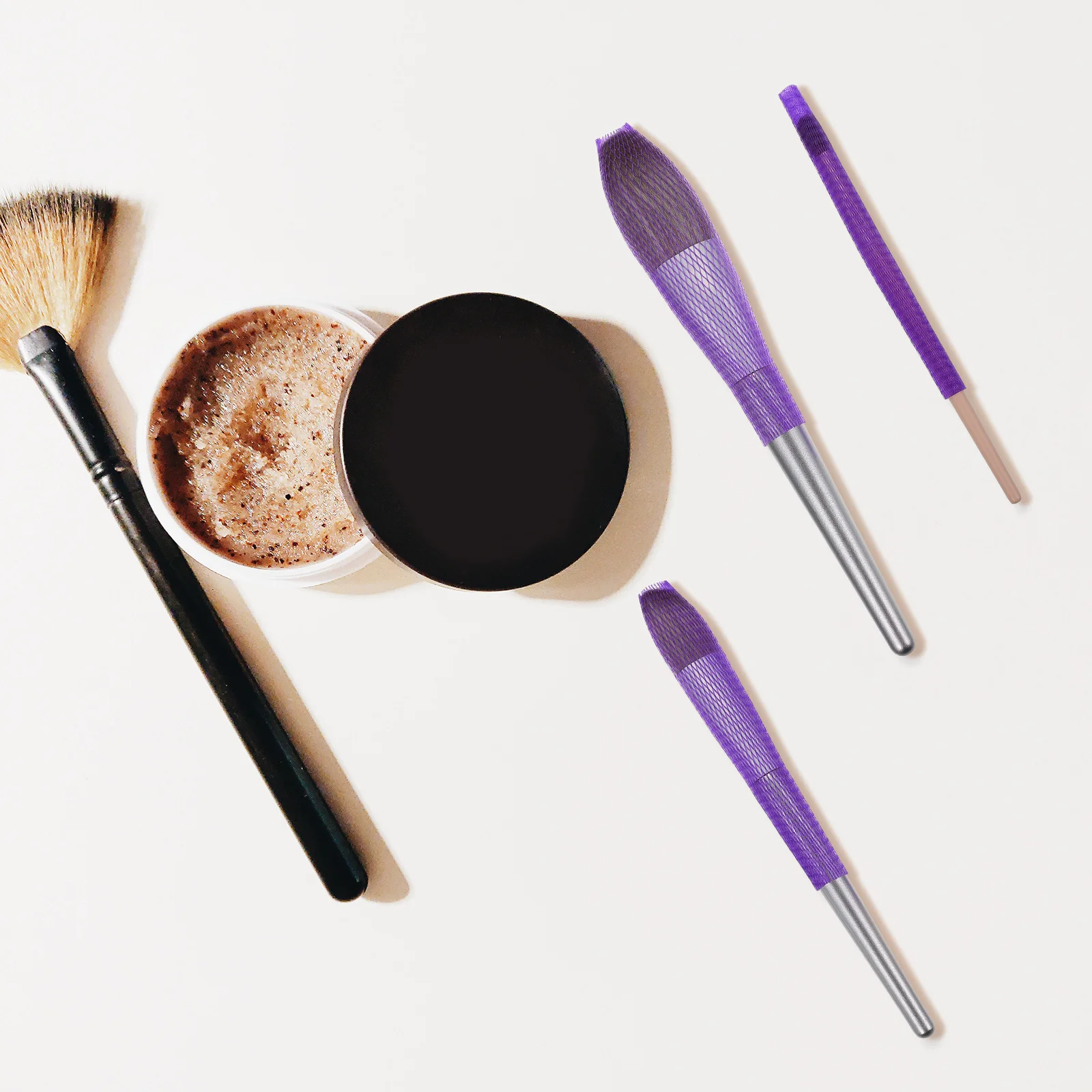 

150Pcs Brush Hair Protector Covers Reusable Expandable Mesh for Makeup Brushes Powder Blush Shadow Tools High Elasticity Dense