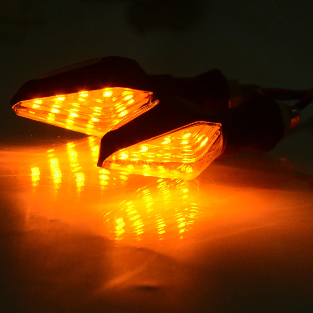 2022 Motorcycle LED Turn Signal Light Amber Blade Lamp Indicator Blinker Waterproof Universal Flashing Moto Bike Super Bright