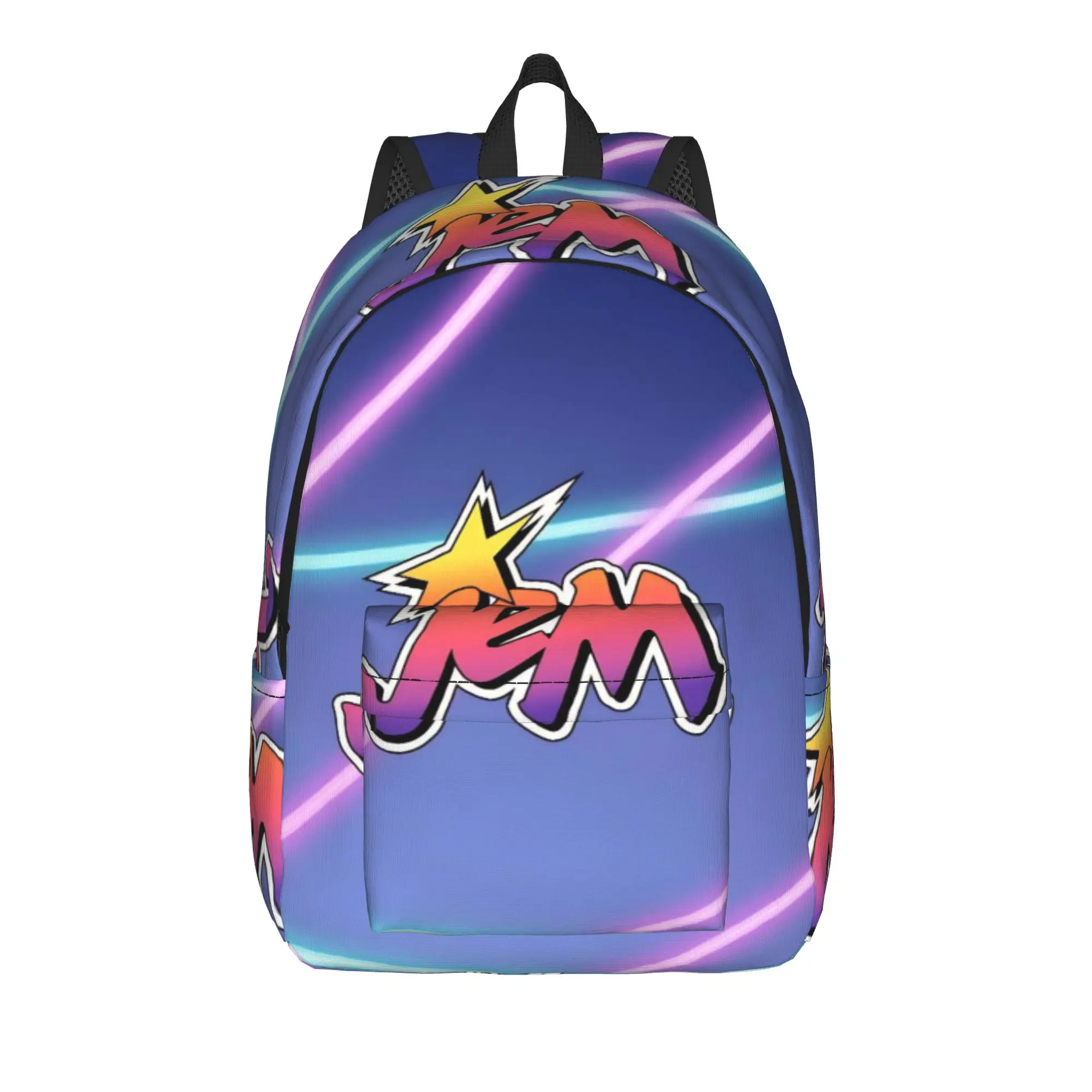 Jem And The Holograms Cool Backpack Outdoor Student Work  Daypack for Men Women Laptop Shoulder Bag
