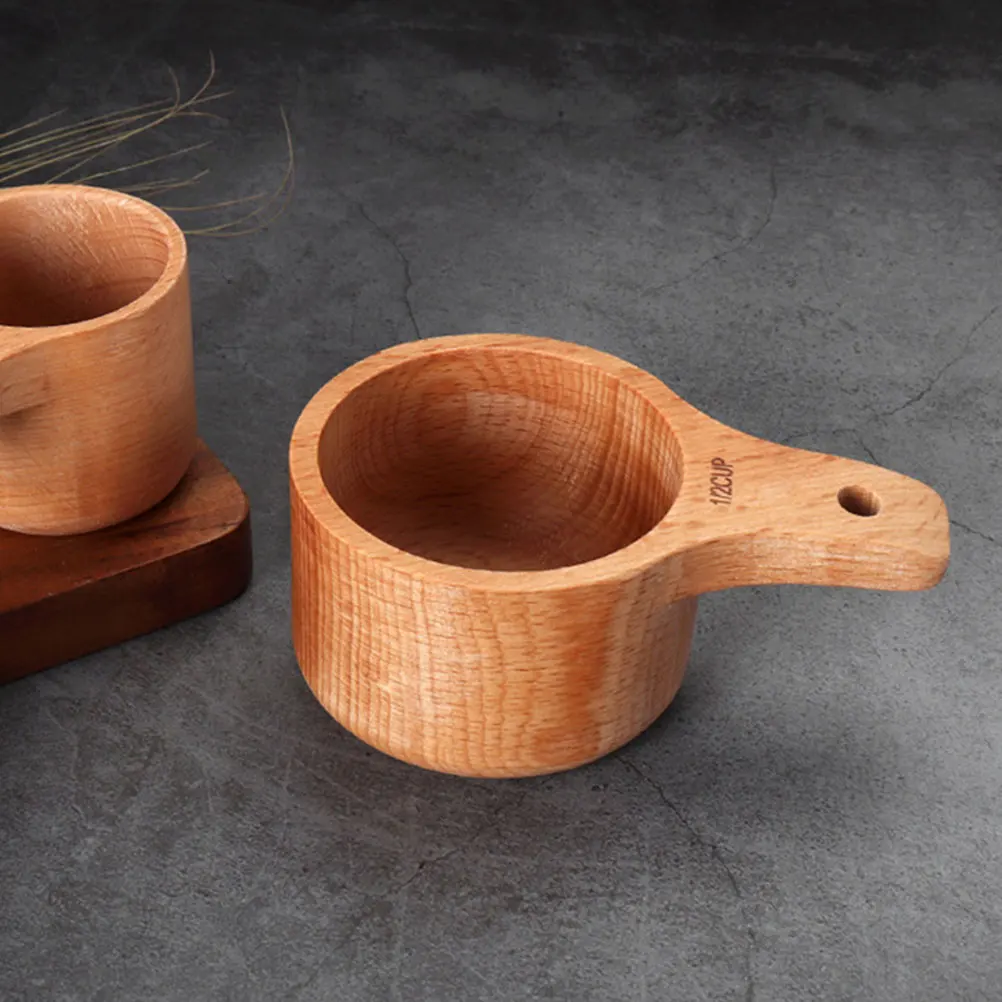 

4Pcs Wood Measuring Spoon Set Comfortable Handle Multi Use Baking Supplies Kitchen Coffee Tea Sugar Salt Seasonings