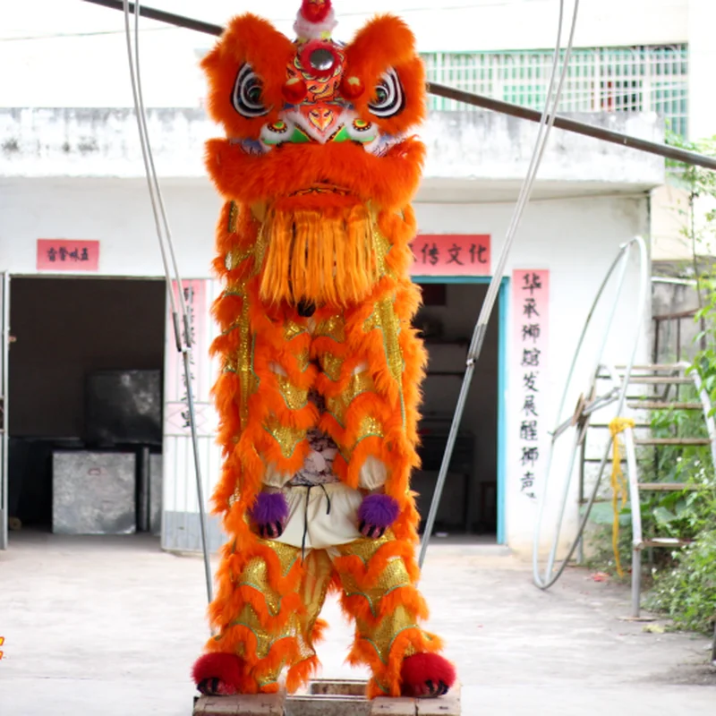 Orange Lion Dance Buddha Costume Lion Southern Lion Dragon Dance Southern Lion Wake-up Dragon Lion Crane Pile Lion Dance