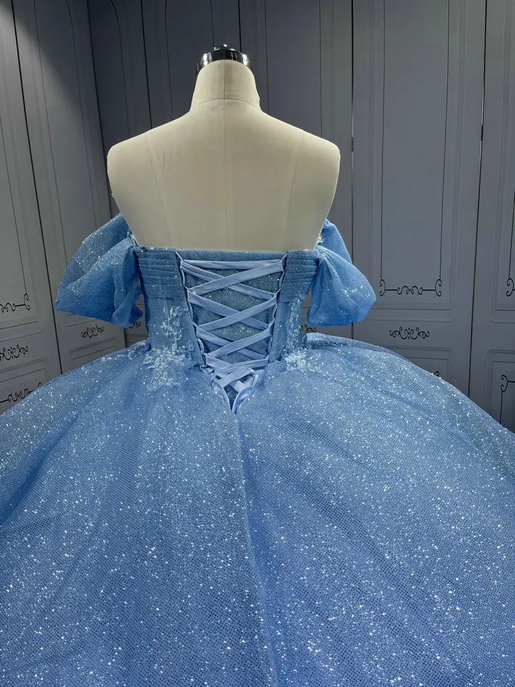 Sukienki Quinceanera Mumuleo Princess Sky Blue Vestidos De 15 Anos Vestidos Quinceaeras Azul Rey