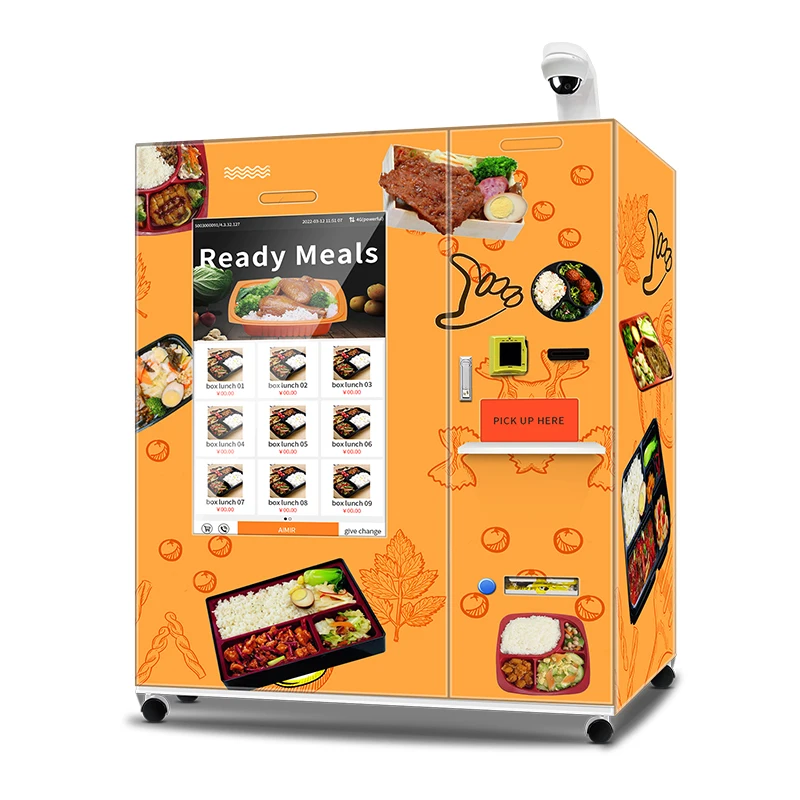 Customized Frozen Food Vending Machine Supplier Big Touch Screen Fully Automatic 45S Quick Heating
