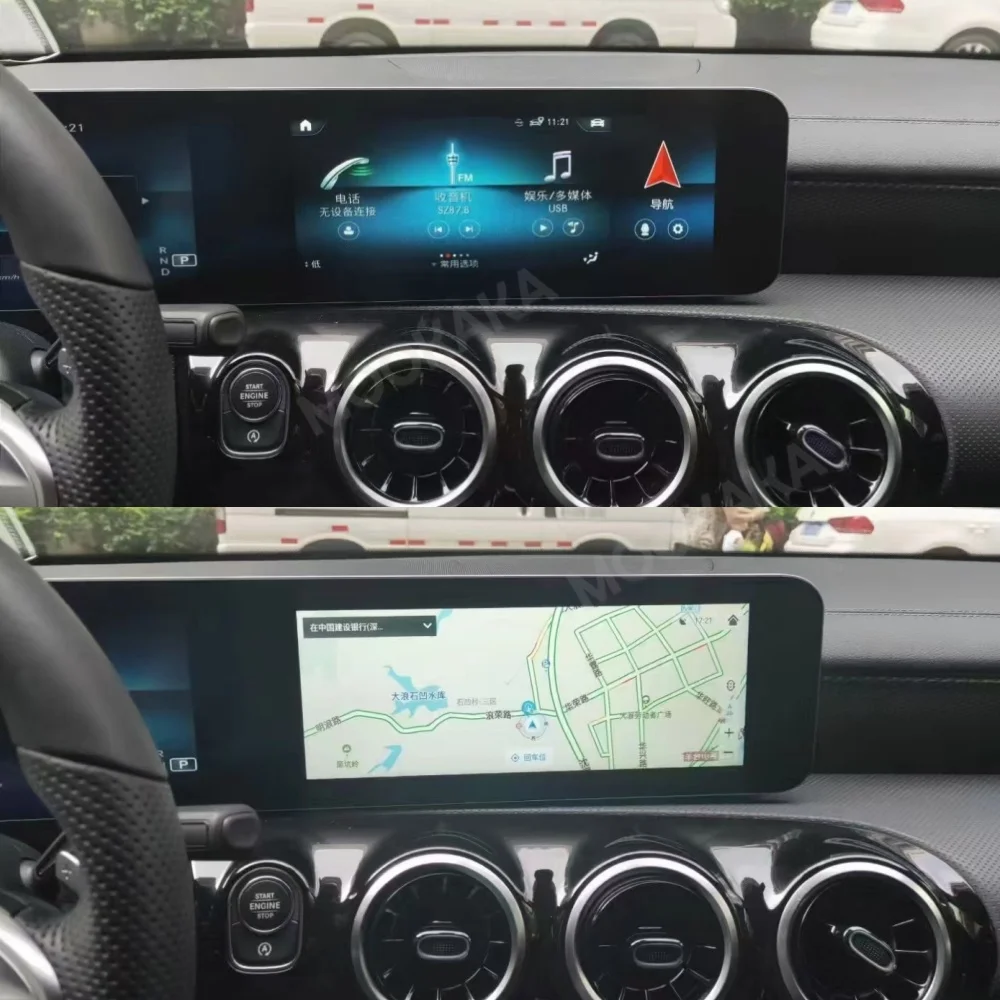 Dual 12.3“ Car Radio For Mercedes-Benz A180 2017~2020 Stereo CarPlay Android Auto Multimedia Player GPS Navigation Head Unit