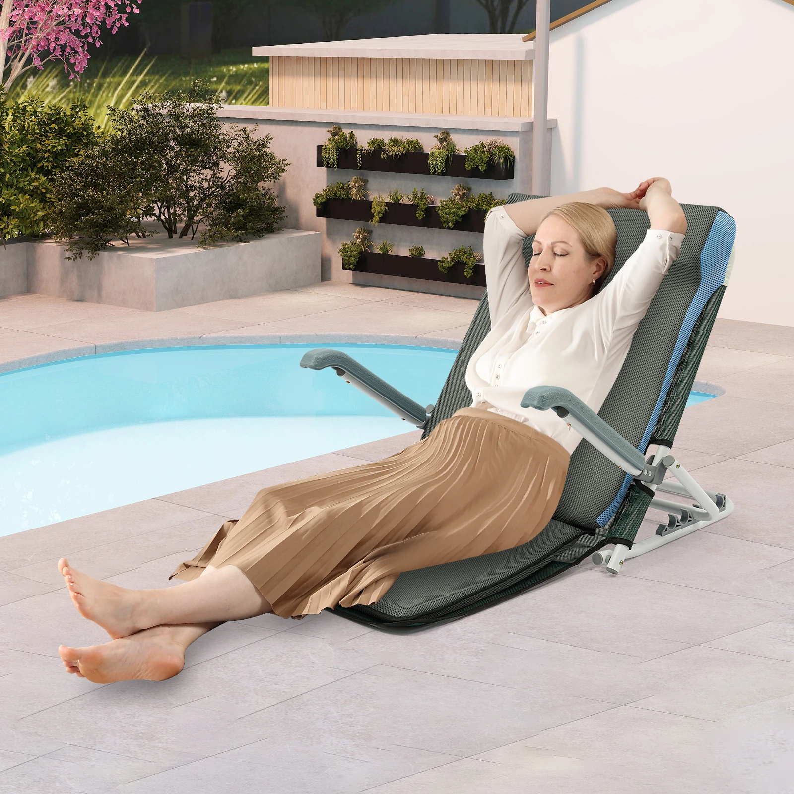 

Adjustable Bed Backrest Portable Folding Backrest Lifting Bed Backrest Folding Backrest Support On The Bed Mesh Belt