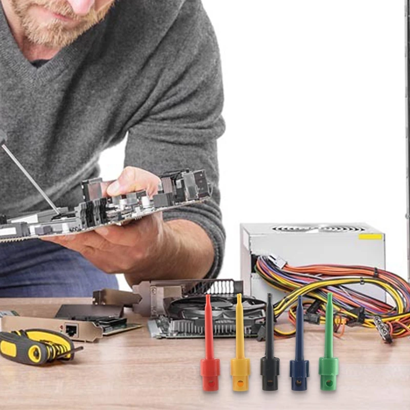 テストチップ付き測定クランプ,マルチメータワイヤー,リードテストクリップ,電子ミニプローブセット,PCBテスター,グラバー,30個