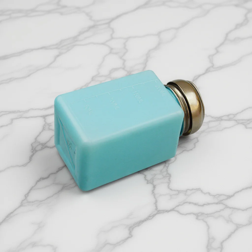 ขวดแอลกอฮอล์ป้องกันไฟฟ้าสถิตขนาด 200 มล. ทำความสะอาดง่าย ตัวโลหะพร้อมฝาปิด สำหรับน้ำยาล้างเครื่องสำอาง น้ำยาบำรุงเล็บ พร้อมหัวปั๊ม