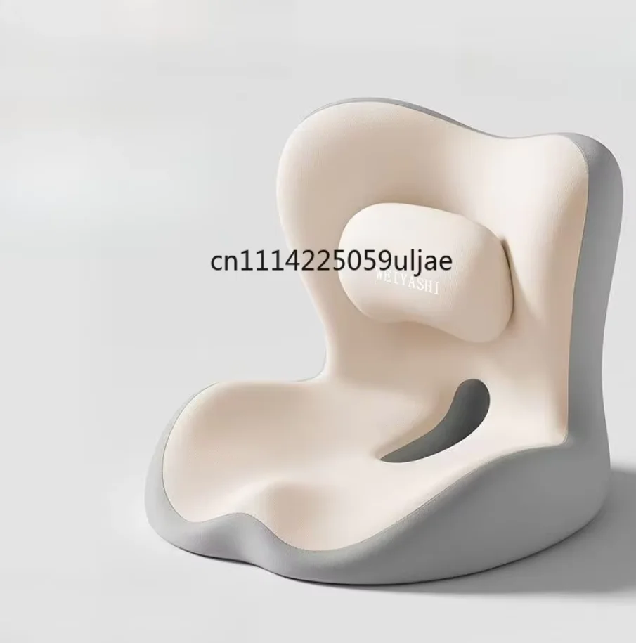 Ergonomic Waist Support Seat Cushion Breathable Back Cushion Integrated Lumbar Support for Office Long Sitting