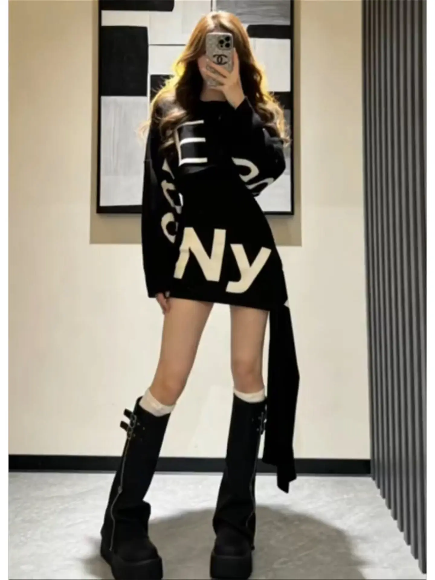 

Korean Sle Casual Cool Letter Print Two Piece Set Women's Spring New Design Sensation Suit Dring Spicy Girl Trend