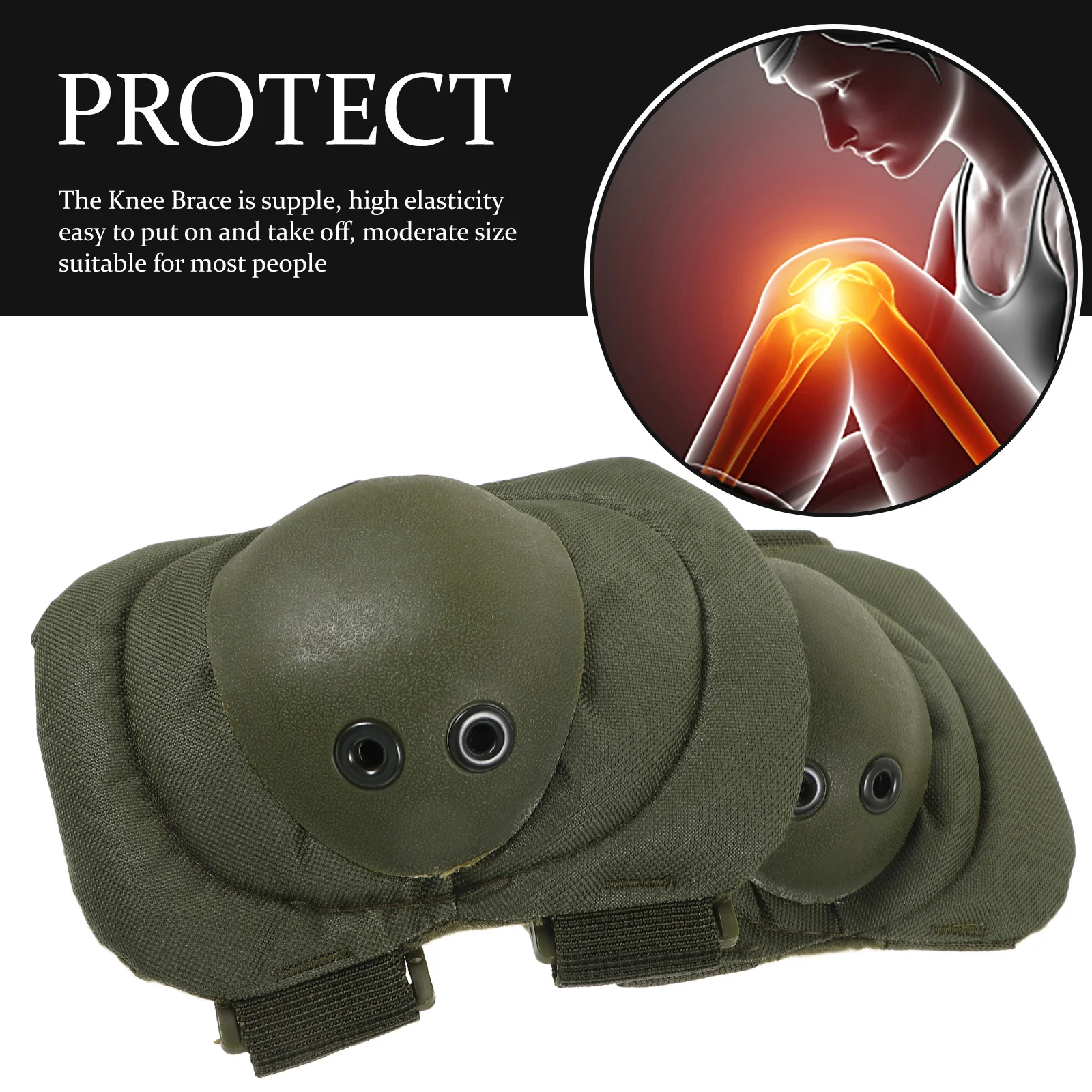 

1 Set Thickened Knee Elbow Pads Camouflage Waterproof Sponge Cushion For Outdoor Sports Gardening Running Volleyball Fishing