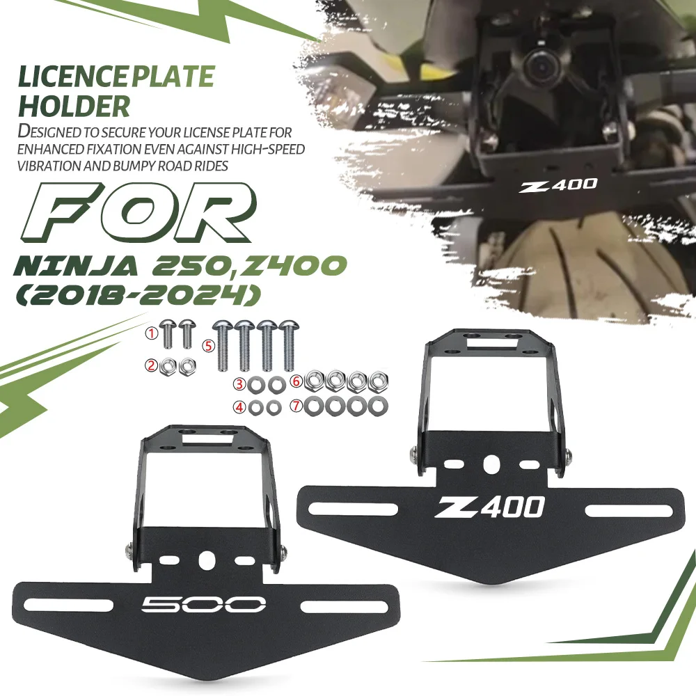 Motorcycle License Plate Holder Rear Tail Tidy Fender Eliminator For Kawasaki Ninja 500 Ninja 400 Ninja 250 Z400 Z250 Z500 SE